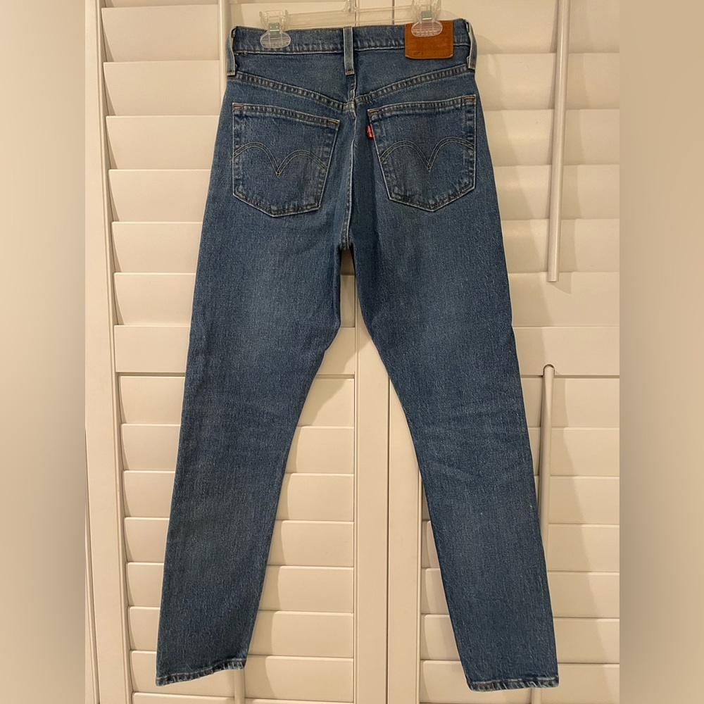 Levi’s 501s Skinny Jeans Medium Wash Sz27 Classic 90s Cut - Picture 5 of 10